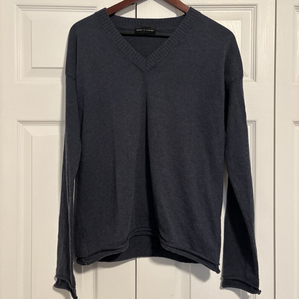 Women’s Peter O. Mahler Navy V Neck Sweater Size XS